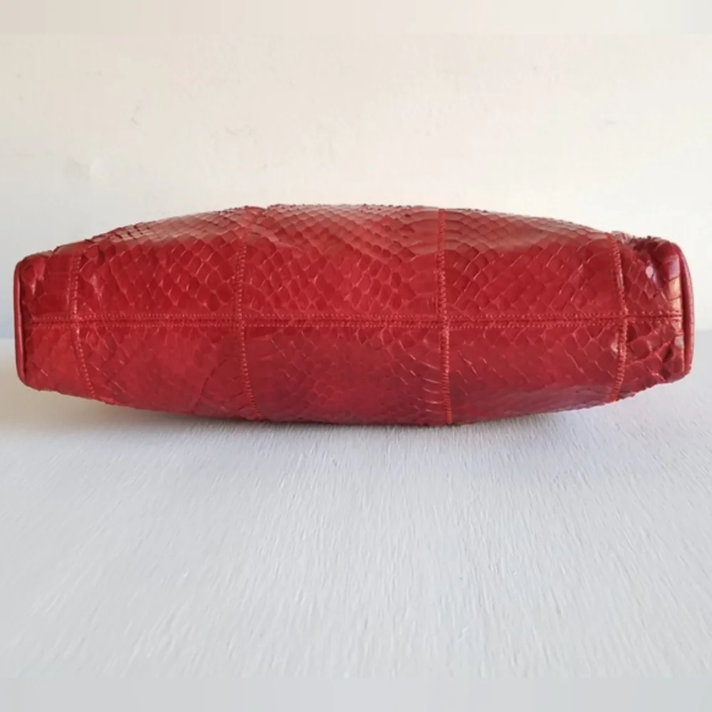 Vintage Palizzio Genuine Leather & Snakeskin Crossbody Hand Bag ⭐️⭐️ - Picture 11 of 16